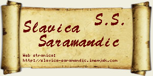 Slavica Saramandić vizit kartica